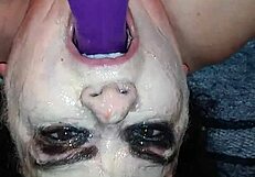 Ms. TL's Messy Throat Dildo Play!