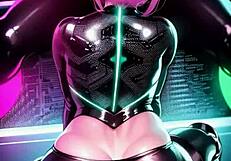 yo, check these cyberpunk anime girls in latex for january!