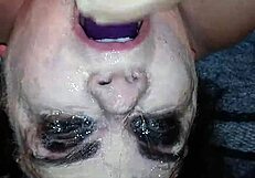 Ms. TL's Messy Throat Dildo Play!