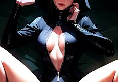 yo, check these cyberpunk anime girls in latex for january!