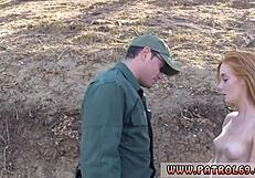 Fucking Border-Hopping Redhead Loves Cock