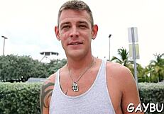 Lusty blowjob with a sexy gay in contest