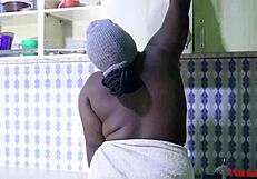 Patricia enjoys hardcore sex with her driver in the kitchen