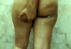 Big Boobs Girlfriend Fingers Tight Pussy In Bathroom