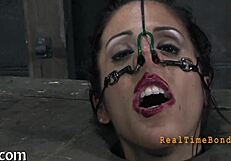 She's bound in tight bondage for intense play