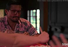 My bf's stepsisters love lesbian sex!