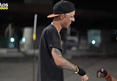 Wet Anal Trick On Tattooed Skater With Big Cock