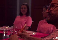 My bf's stepsisters love lesbian sex!