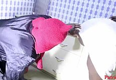 Patricia enjoys hardcore sex with her driver in the kitchen