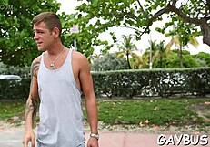 Lusty blowjob with a sexy gay in contest