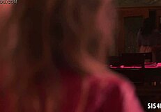 My bf's stepsisters love lesbian sex!