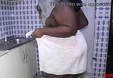 Patricia enjoys hardcore sex with her driver in the kitchen