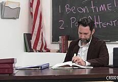 Asian Student Kimora Quin Catches Teacher Masturbating and Fucks to Keep Secret