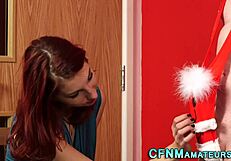 cfnm fetish amateur handjob in classy european setting