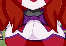 Circus Baby's Massive Boobs Bounce in Hentai Action