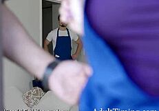 Wife climbs ladder while cuck husband's life gets sadder