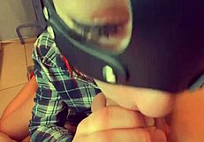 cumshot in throat from pov redhead blowjob