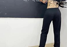 Beautiful Latina Teacher's Classroom Toy Play