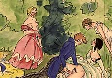 vintage cartoon art from antique anime