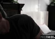 Young girl gets pucked by stepdad and uncle in a threesome adult group