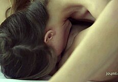 iwia makes her girlfriend squirt with intense licking and kissing