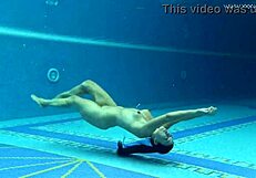 Hot Euro Milf Sazan Shows Big Ass in Underwater Erotic Scene