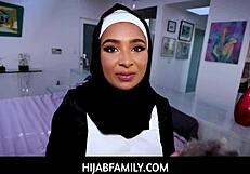 Hijabfamily - Thick Ass Teen Maid In Hijab Prepares For Cock
