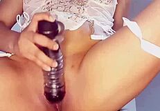 Colombian beauty dances warms up and masturbates with toys until squirting cum