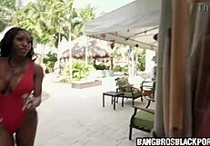 Poolside Surprise Stepmom Ebony Mystiques Naughty Encounter With Step-Son Parker
