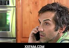 I’m just chilling with scarlett sommers in the family kitchen, xxfam style.