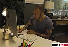 Stepdad Catches Stepson Craving Dicks at Office