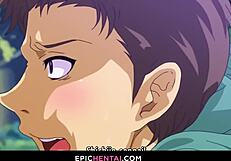 anal sex turns her into an ahegao face in this hentai