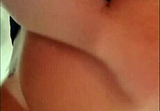 Redhead Big Ass Opens Shaved Pussy and Cums