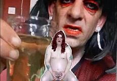 Bisexual sissy male exposed in homemade scene