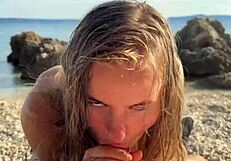 Babe Enjoys A Day On The Beach With Mira David