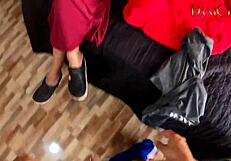 My stepmother gives a detailed blowjob after I take Viagra.