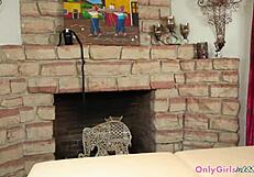 Milf masseuse engages in sensual tribbing with adorable teen during massage