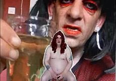 Bisexual sissy male exposed in homemade scene