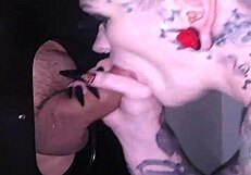 Lyrik allure at gloryhole for blowjob