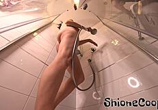 Tall European amateur shows off big natural tits outdoors