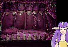 In Starcraft II Slutcraft, the redhead strips for you, unleashing monster cum in part 4