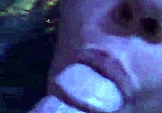 Natural tits bounce while giving a big cock blowjob