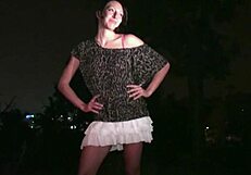 A girl joins a wild public dogging gangbang orgy. Cars line up for window action.