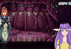 In Starcraft II Slutcraft, the redhead strips for you, unleashing monster cum in part 4