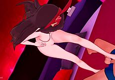 amber playfully gives footjob to him in uncensored anime scene