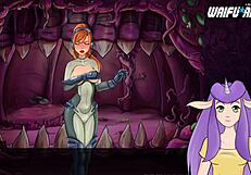 In Starcraft II Slutcraft, the redhead strips for you, unleashing monster cum in part 4