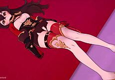 Amber’s foot fetish fun in Genshin Impact-themed hentai
