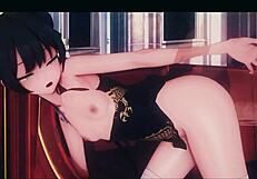 Tight pussy filled with warm anime cum and love