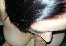 sexy bbw titty fucks and blows her way to a massive facial