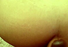 Black Top Cums on White Bottom Ass